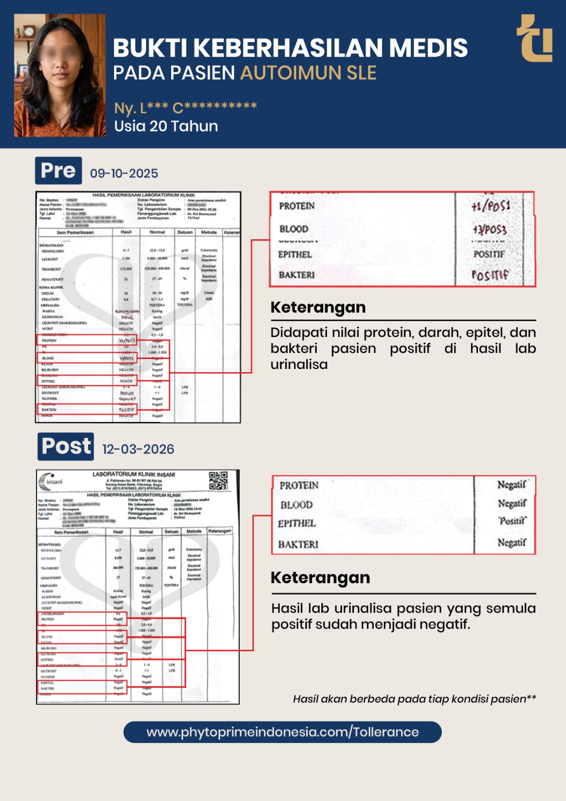 Bukti keberhasilan medis pasien kedua